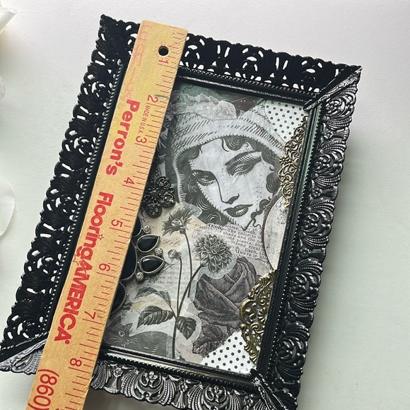 Moody Wall Art Gothic Sad Girl Maximalist Gothic Decor - Picture 7 of 10